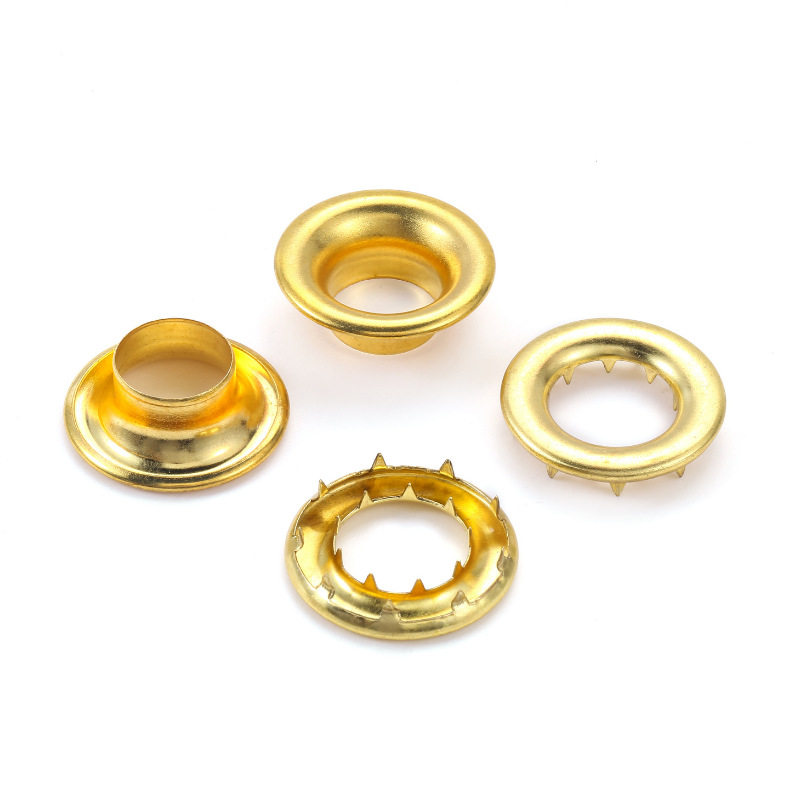 Factory Direct Supply Metal Eyelet Button with Claw Tent Double-Sided Buttonhole Ready-Made Stainless Steel Eyelet Metal Button