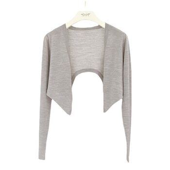 Sun Protection Mulberry Silk Cardigan Thin Women's Summer Elegant Fine Wool Knitted Long-Sleeved Short Air-Conditioning Shirt Shawl Waistcoat