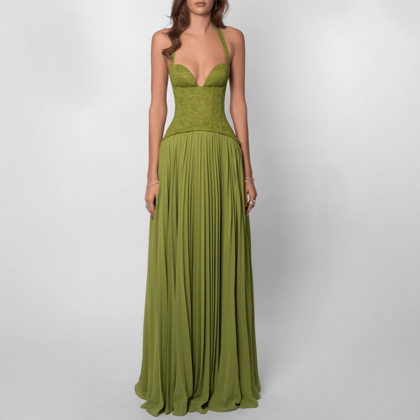 Womens Sexy Halter Backless Dress Low Neckline Ruched Waist Adjustable Straps Perfect for Parties and Summer Events