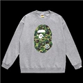 [pure cotton round neck sweatshirt] w109 gray green