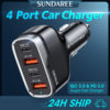 Amazon 60W Car Charger Fast Charging Dual Pd30W+Qc3.018W Car Charger USB Factory Direct Supply