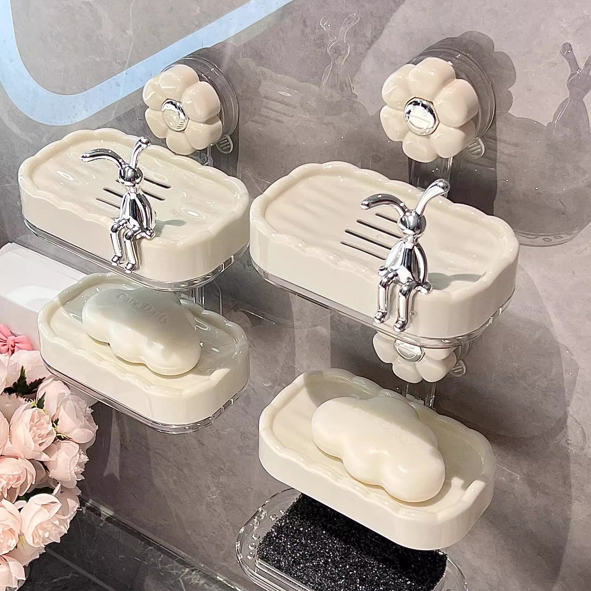 Mickey Soap Box 2025 New Punch-free Wall-mounted Advanced Light Luxury Toilet Various Artifact Soap Box