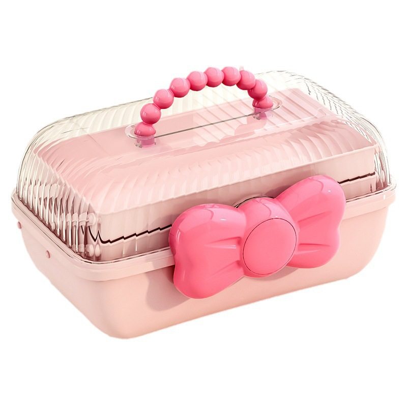 Children's Jewelry Box Bow Storage Box Household Hair Card Hair Accessories Storage Box Suitcase Goo Card Box Stationery Box