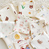 Four-layer gauze baby saliva towel floral newborn baby face towel handkerchief cute absorbent children's small square towel