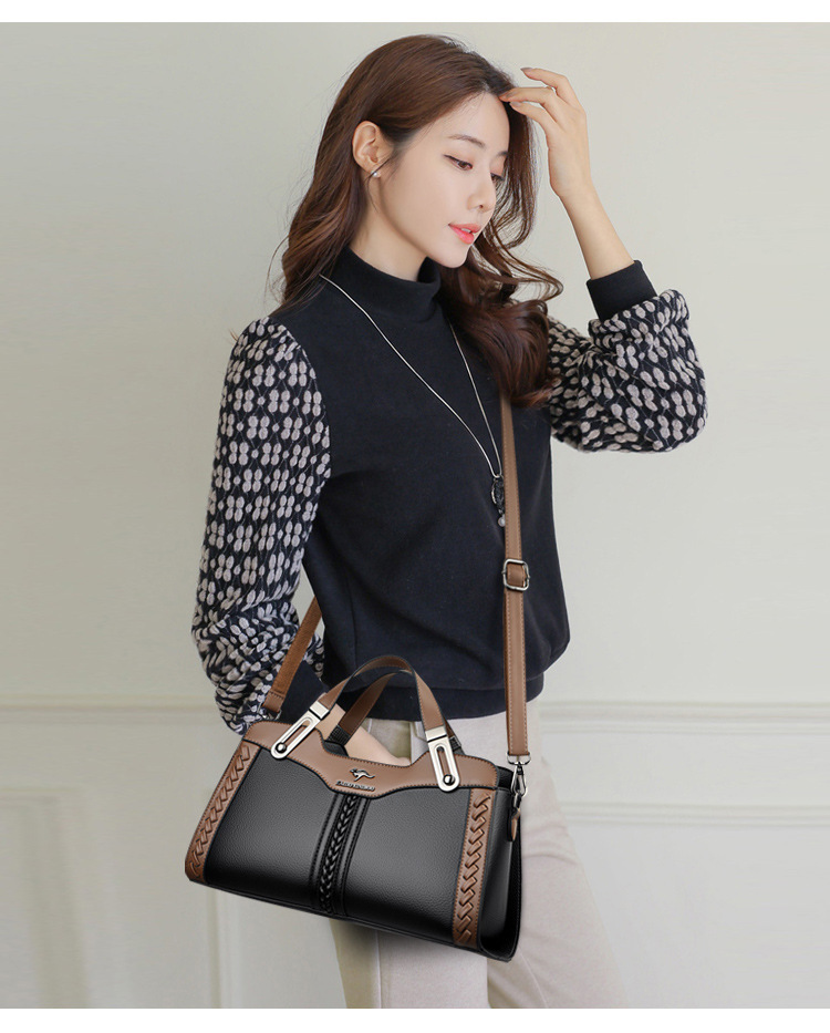 Túi xách nữ quai đơn dáng tote đựng đồ cỡ vừa — màu đen, màu đỏ, màu tím, màu vàng