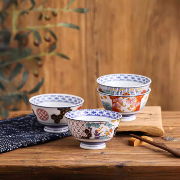 Japanese Style Meal Bowl Rice Bowl Small Soup Bowl Ceramic Bowl Salad Bowl Creative Dessert Snack Bowl Household Small Bowl