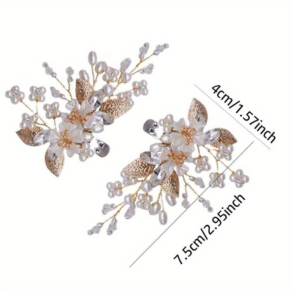 Detachable Pearl Flower Shoe Flower DIY Clothing Matchinging Corsage Chest Clip Accessories Versatile Fashionable Bridal Shoe Clip