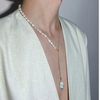 Gilt Pearl Natural Baroque Pullable Pearl Necklace · Pearl Baroque Necklace