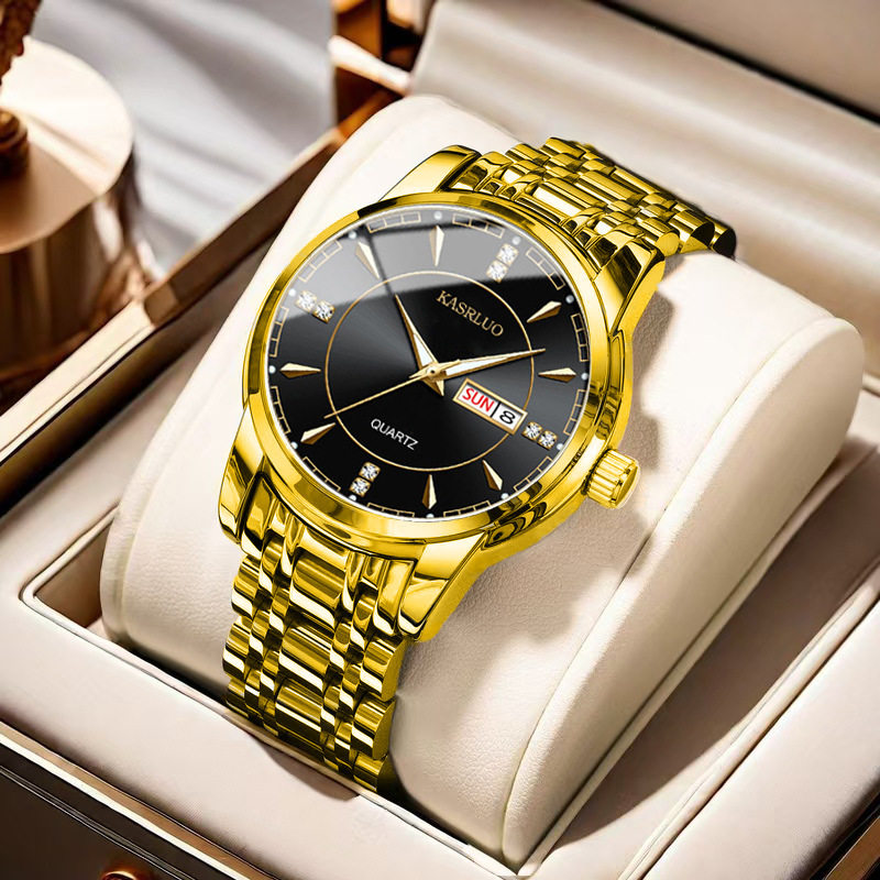 2025 new waterproof business style men's watch luminous calendar men's sports high-end domineering stainless steel wrist watch