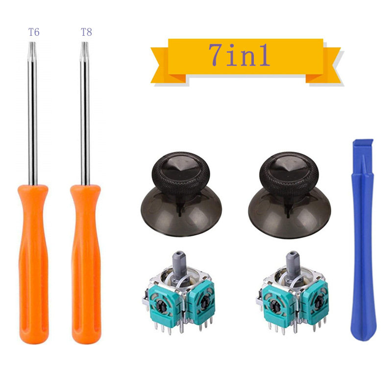 XBOX ONE handle 3D rocker joystick remote sensing mushroom head cap PS4 PS5 remote sensing repair tool suit