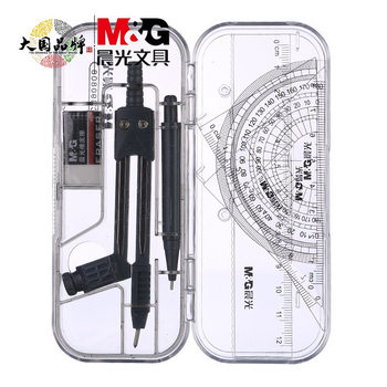 Morning Light Acs90806 Drawing Set 7-Piece Compass Eraser Mechanical Pencil Set Ruler Four-Piece Set