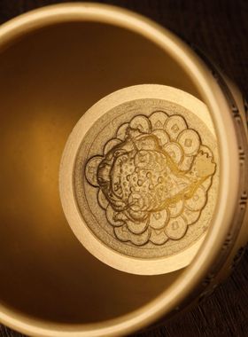 黄铜米缸聚财聚盆百福铜缸纯铜存钱摆件家居饰品客厅开业礼物摆件