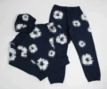 Navy blue set (white floral wreath)