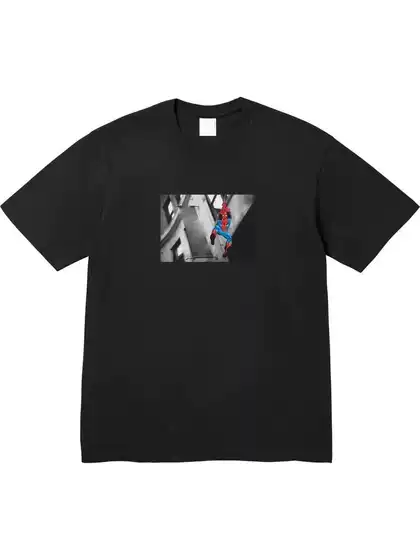 26Ss Spider-Man Tee Spider-Man Pattern Printed T-Shirt Short-Sleeved Men's and Women's Base Layer Shirt