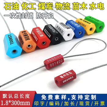 Disposable freight tanker seal water and electricity meter container logistics seal seal application lock buckle tie steel wire seal