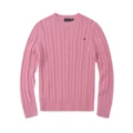 Crew neck cable knit - pink - black label