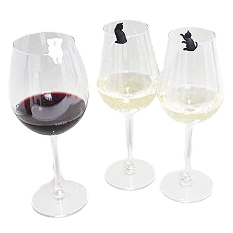 kitty wine glass marker recognizer mug cocktail decoration meow wine glass markers