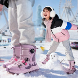 Водонепроницаемые детские снегоступы для мальчиков из Харбина и Северо-востока, нескользящие снегоступы для девочек среднего и большого размера, детская толстая теплая хлопчатобумажная обувь