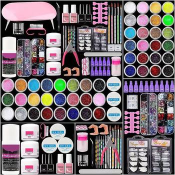 Cross-border nail art tools suit set of 58 42 color nail light nail polish novice nail painting glue suit