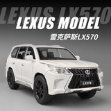 Jiaye 1/32 Модель легкосплавного автомобиля Lexus LX570 со звуком и светом, игрушечный внедорожник с шестиоткрытой коробкой