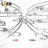 Stainless Steel Sock Rack Round Clothes Hanger 2.5 Wire Solid Wire Clip 20 Clips Drying Rack Wholesale
