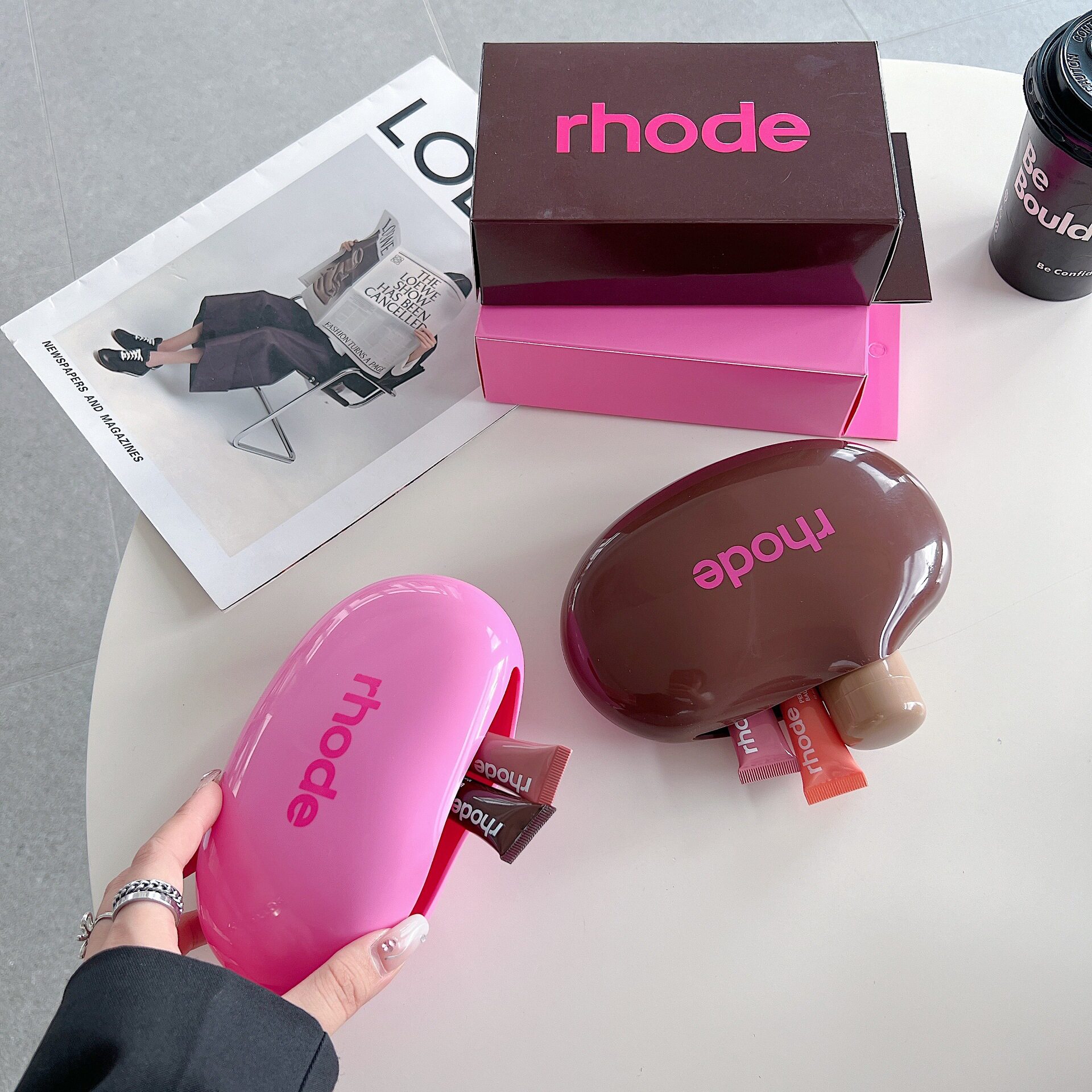 сумка rhode Haili limited с тем же названием, клатч, косметичка, сумка для хранения, 7-цветная силиконовая сумка для хранения Изображение 1