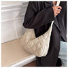 Women's Bag 2025 New Casual Shoulder Bag Korean Style Embroidery Rhombic Down Cotton Bag Women's Dumpling Crossbody Bag