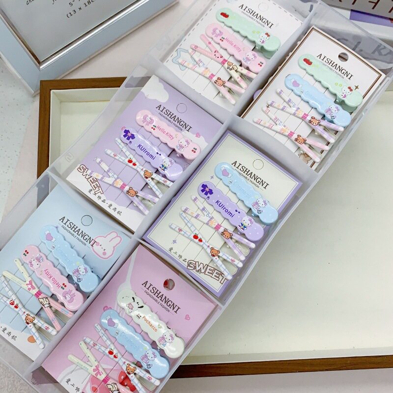 甜美交叉猫猫发夹可爱少女卡通侧边刘海夹网红ins高颜值百搭发饰