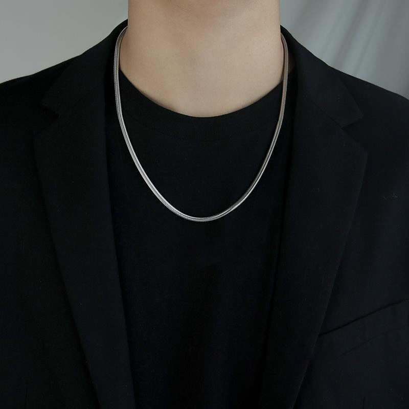 项链男钛钢不掉色简约百搭饰品女毛衣链新款时尚个性爆款嘻哈配饰
