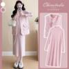 Maternity Wear Autumn and Winter Dress 2025 New Autumn Dress Small Fragrance Suit Mid-Length Autum Outing Two-Piece Set