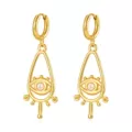 Ms-652 golden eye earrings with diamonds