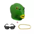 Fish head monster + sunglasses + gold chain