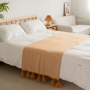 Double Color Pineapple Bed End Blanket Bed End Towel Homestay Living Room Sofa Blanket Office Air-conditioning Blanket Nap Blanket