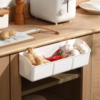 Kitchen onion, ginger and garlic storage basket punch-free bathroom storage rack storage basket hanging bathroom storage box