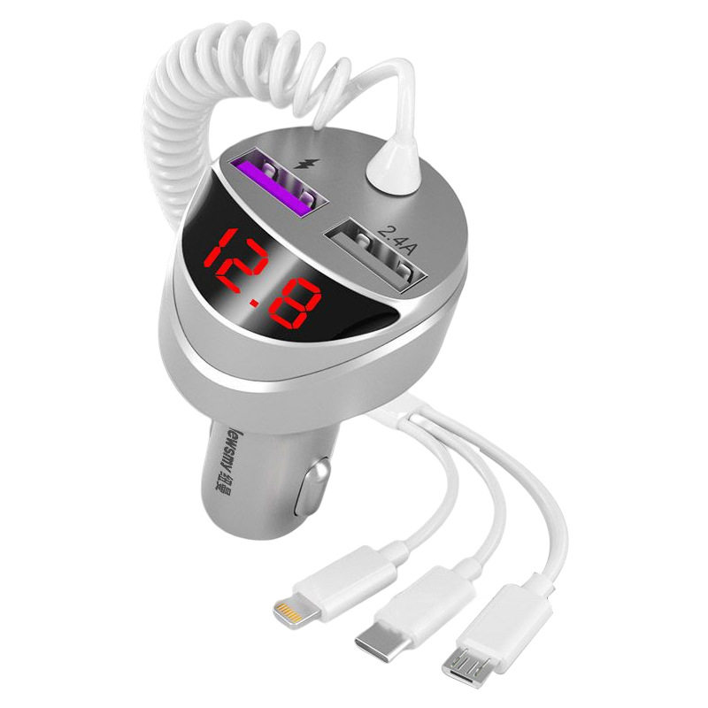 New car phone super fast charging charger one-to-three dual USB car charger cigarette lighter cross-border hot