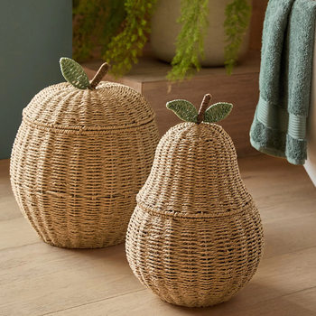 Customized Nordic Paper Rope Woven Storage Basket Sydney Apple Shape Storage Basket Home Decoration Finishing Storage Basket