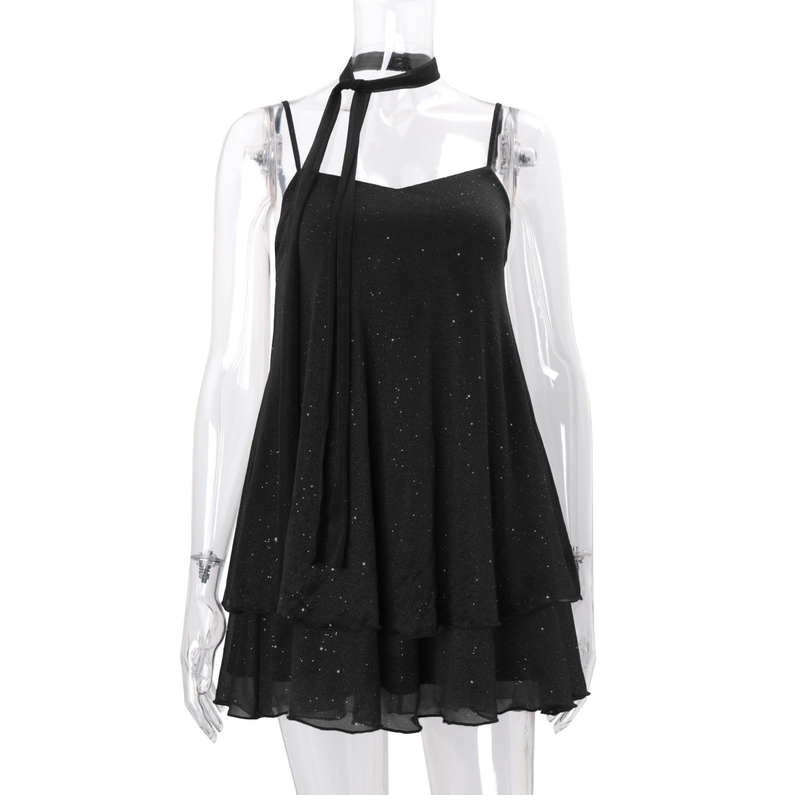 Summer Womens Dress Fashionable Loose Fit Elegant Aesthetic Spaghetti Straps High Quality Fabric Perfect for