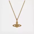 Yellow gold saturn classic necklace