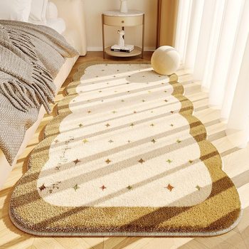 Cream-Style Imitation Cashmere Carpet, Skin-Friendly Bedroom Bedside Blanket, Long Stain-Resistant Bay Window Tatami Mat, Stain-Resistant Carpet