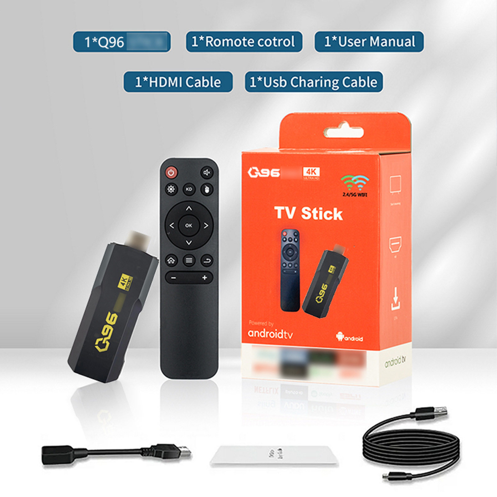 Cross-border Q96 network video player 5G TV set-top box 4K Android TV box foreign trade TV BOX