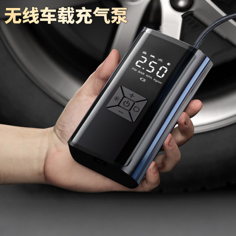 Car inflator portable car wireless digital display inflator multifunctional intelligent electric tire inflator