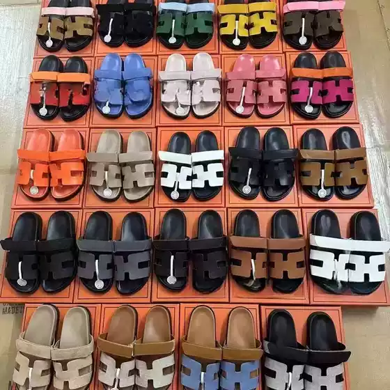 Pure Source 2025 Summer Hot-Selling Internet Celebrity Uncle Er Slippers for Women, Fashionable Thick-Soled Platform Velcro H Sandals