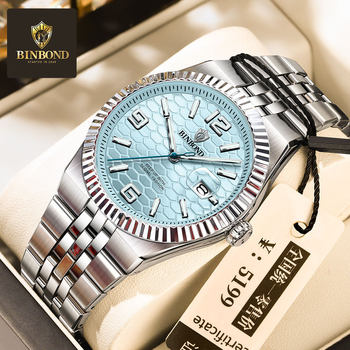 Binbang Binbond Brand Genuine Classy Watch Men's 2025 New Men's Concept Large Dial Men's Watch
