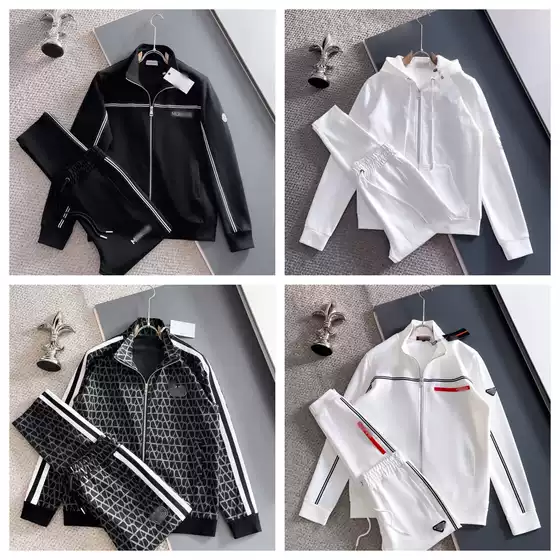 Cross-Border Correct Version 25 Autumn/Winter New Trendy Brand Casual Versatile Fashion Unisex Sweatshirt and Sweatpants Set