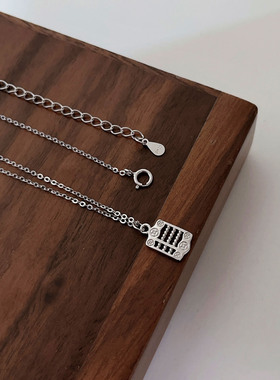 国潮算盘项链s925银女