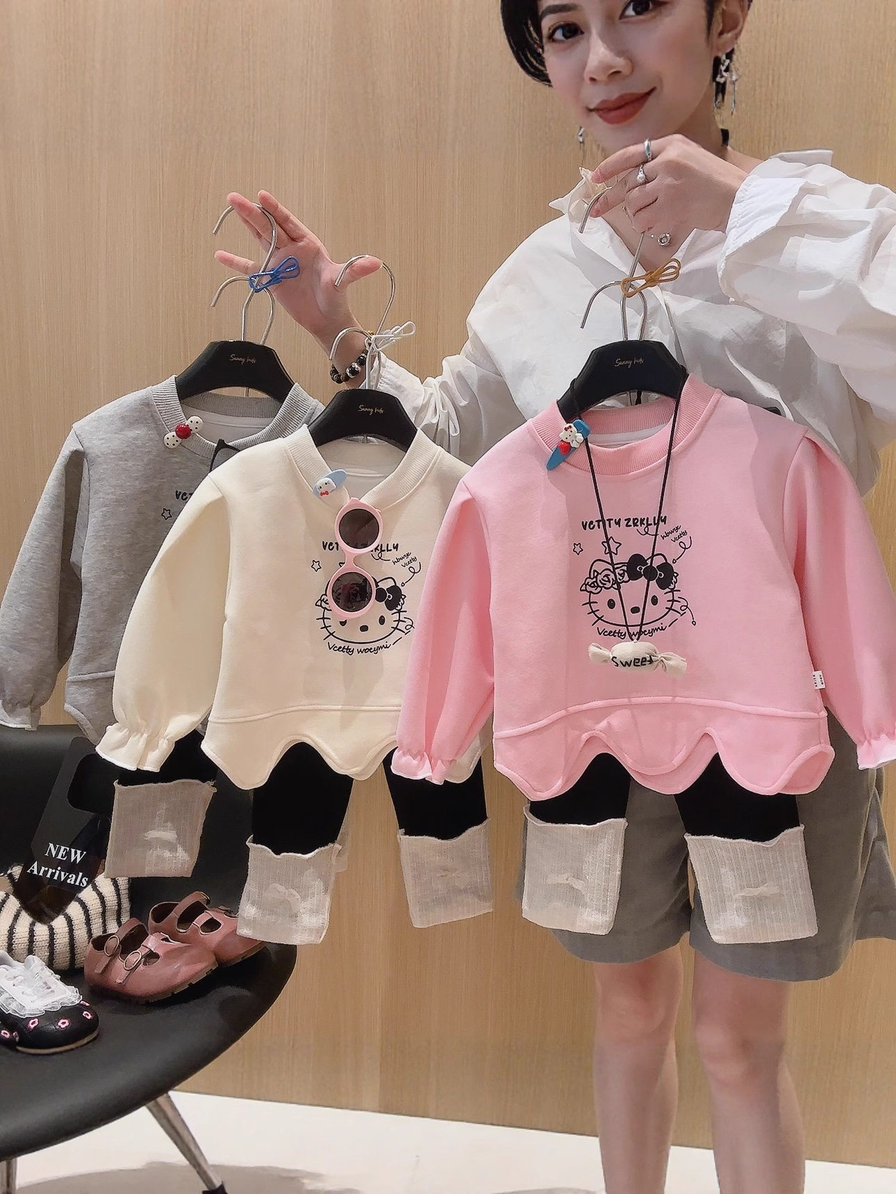 Girls' New Autumn Outfit, Little Girl Stylish Unique Top, Baby Girl Fall Hoodie Set