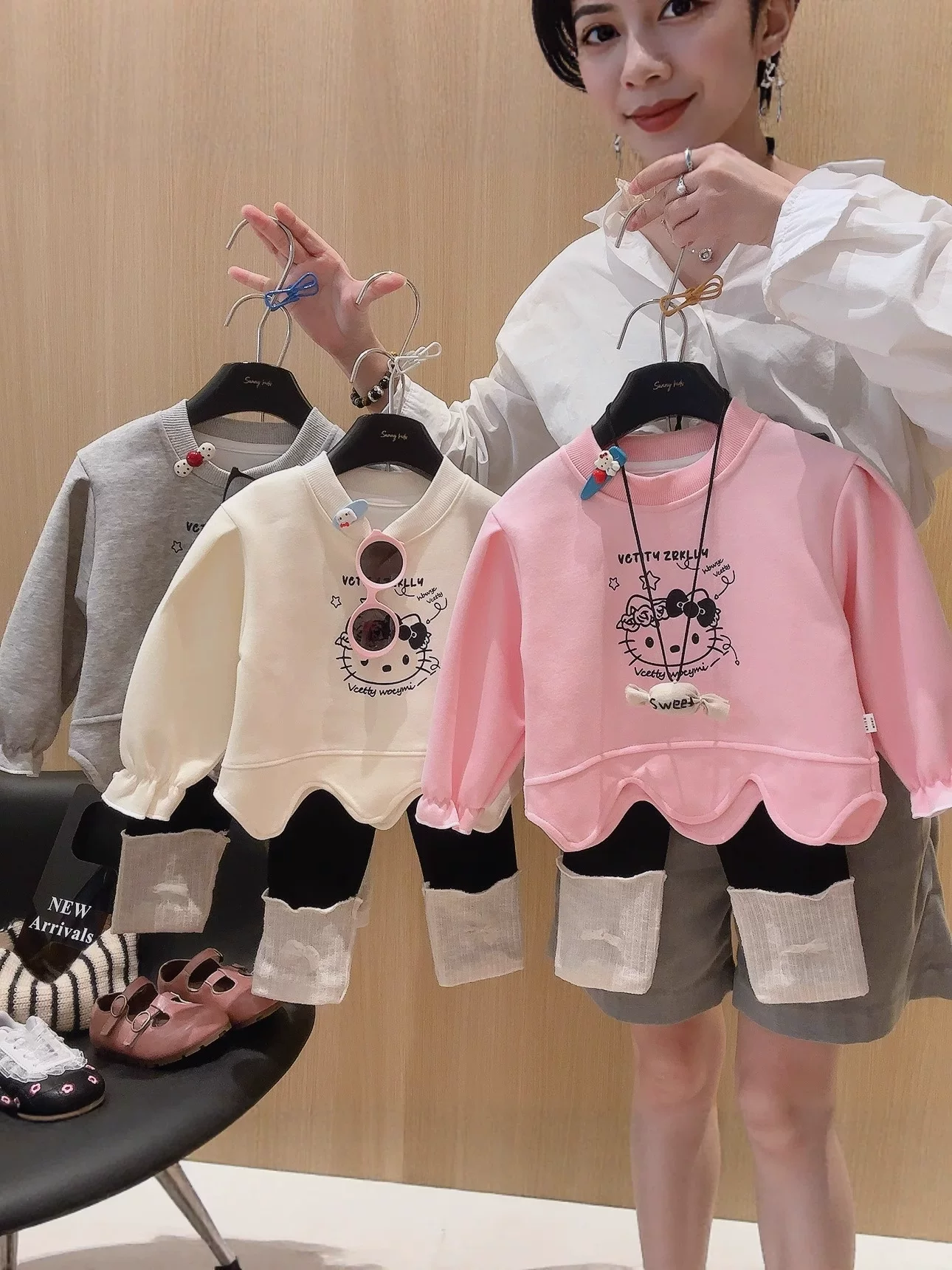 Girls' New Autumn Outfit, Little Girl Stylish Unique Top, Baby Girl Fall Hoodie Set