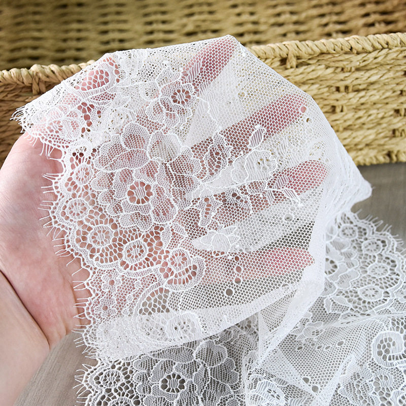 Lace Lace Rose Big Flower Cut Line Elastic Eyelash Lightweight Breathable Clothing Accessories Palace Style Cheongsam Accessories