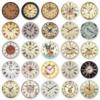 50 pieces of nostalgic clock stickers retro creative clock hand account mobile phone case luggage goo card Cup waterproof decoration