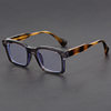 Japanese Hawksbill Color Square Glasses Frame Retro Men's Low Frame Handmade Glasses Frame Women's All-match Black Frame Myopia Glasses